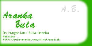 aranka bula business card